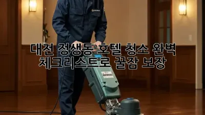 대전 정생동 호텔 청소✨ 완벽 체크리스트로 꿀잠 보장! 🛌